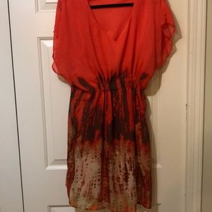 Orange tunic dress